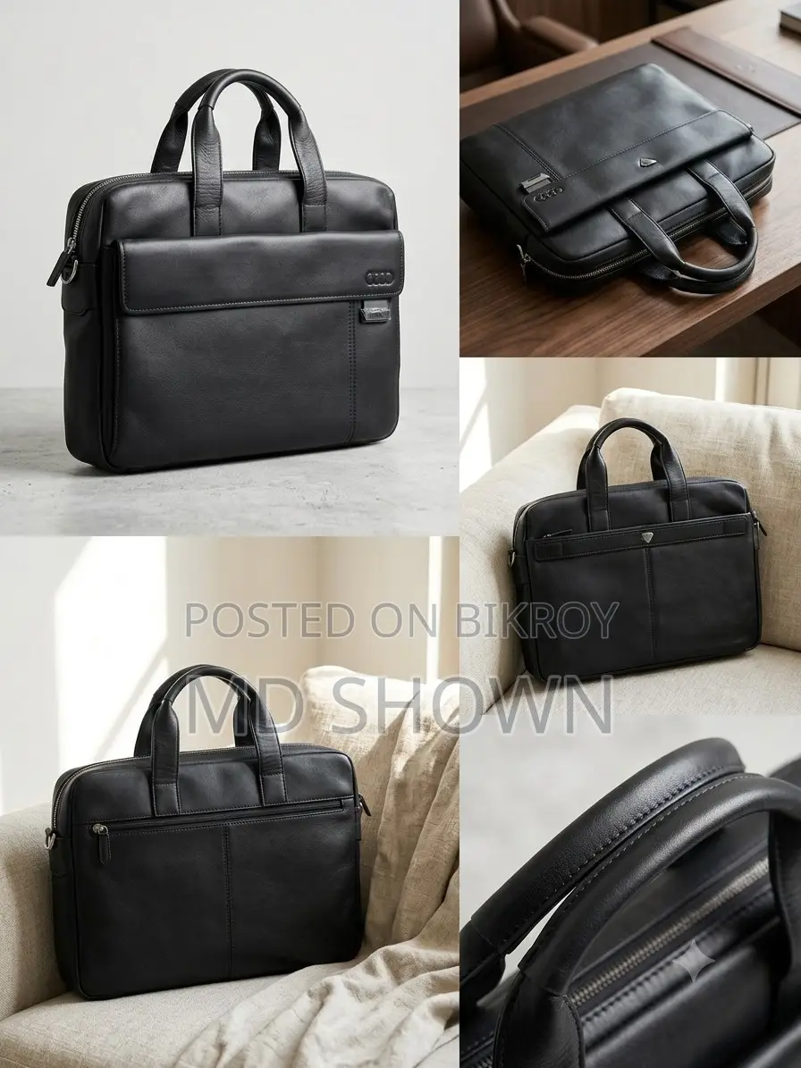 Premium Executive Genuine Leather Laptop Bag (Imported From China)