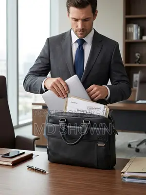Premium Executive Genuine Leather Laptop Bag (Imported From China)