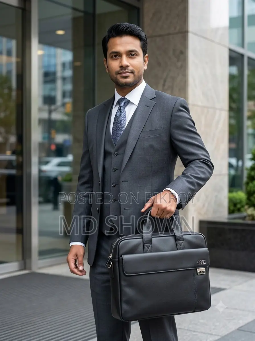Premium Executive Genuine Leather Laptop Bag (Imported From China)