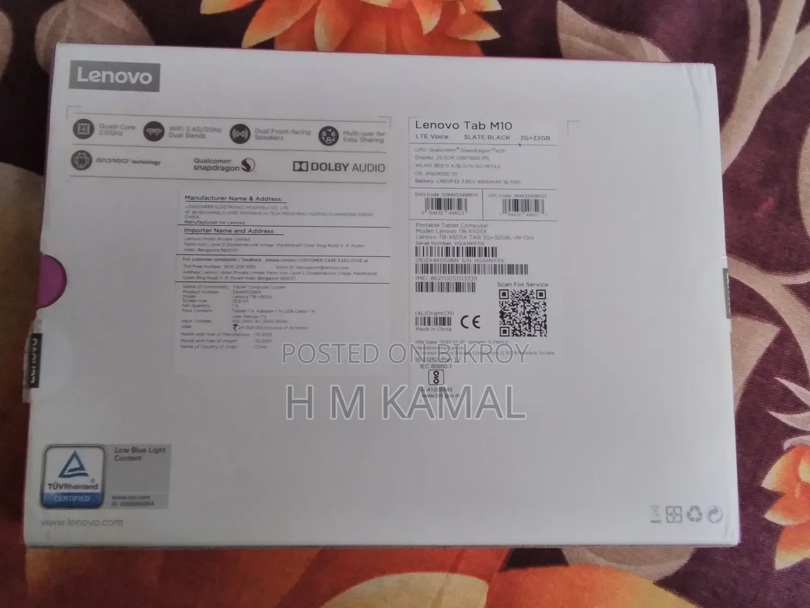 Lenovo Tab M10 HD Gen 2 32 GB Black