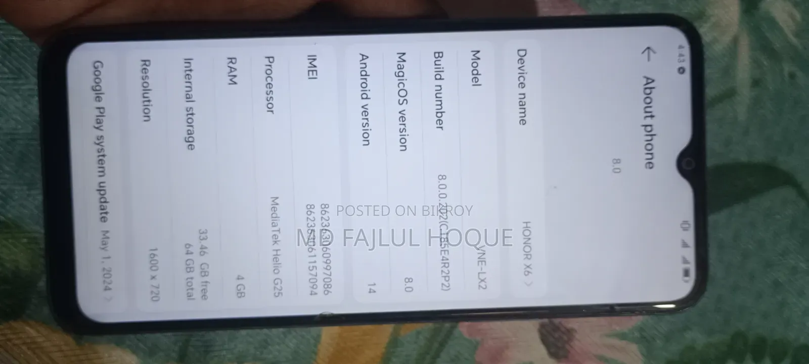 Honor X6 64 GB Blue