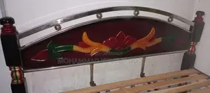 স্টিল ও মেহেগনি কাঠের খাট