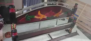 Steel and Mahogany Wood Bed
