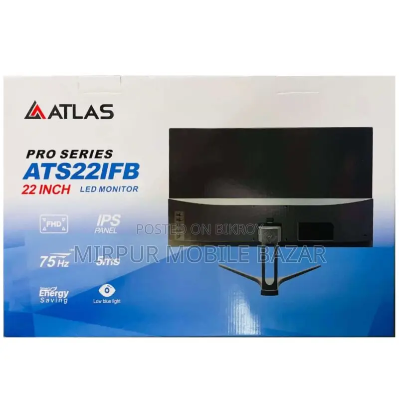 New Monitor 22 Inch LED Borderless Atlast