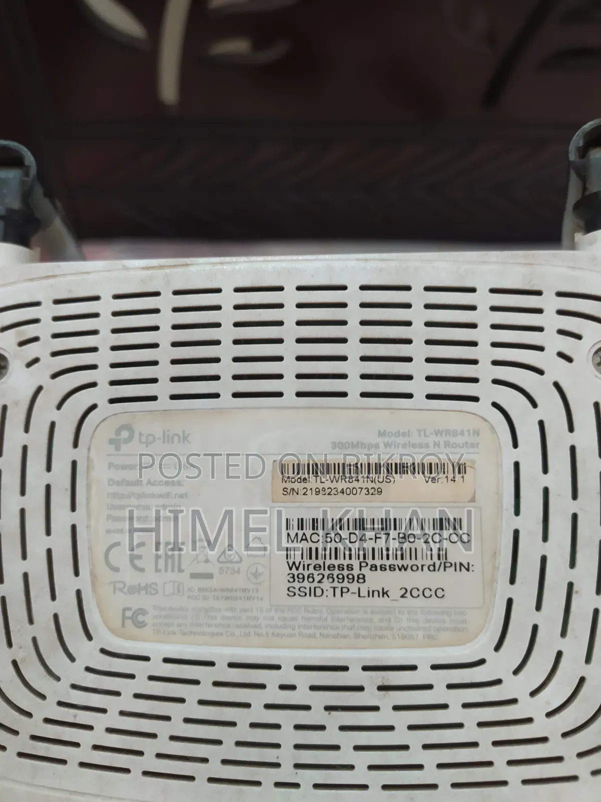 TP-Link 300Mbps Wifi Router Full Fresh Running Conditions