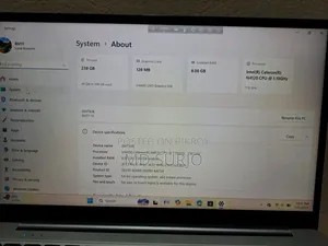 Laptop 8GB Intel Celeron SSD 256GB
