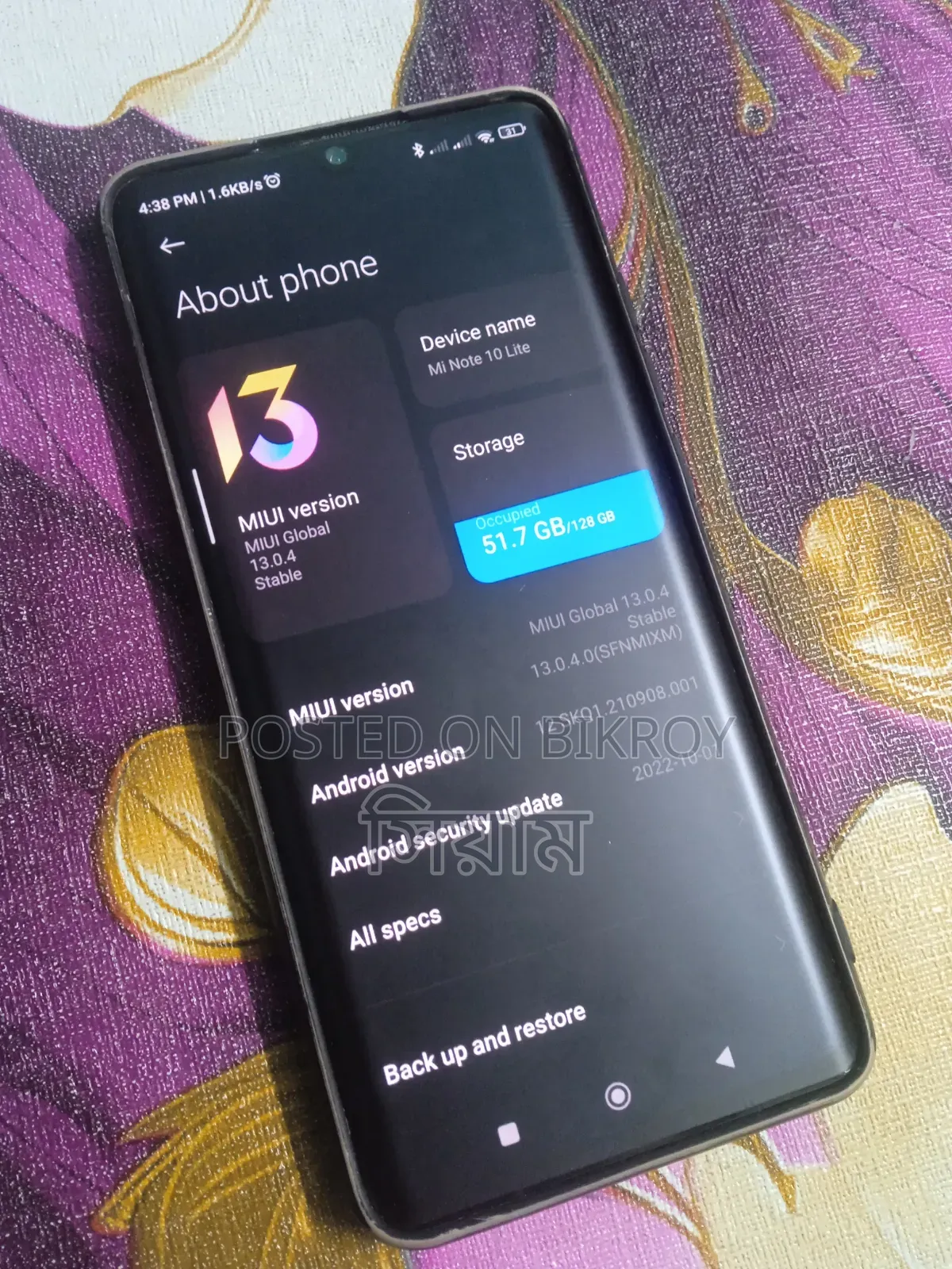 Xiaomi Mi Note 10 Lite 128 GB Black