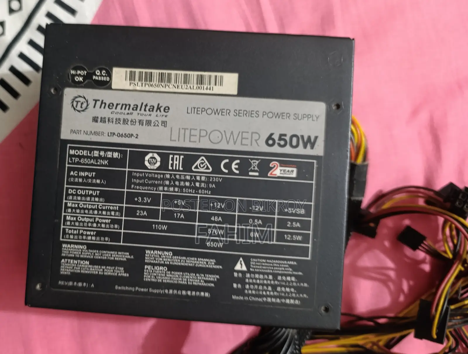 Thermaltake Litepower 650W Powersupply