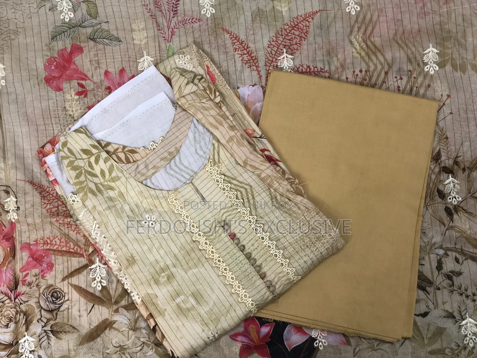 প্রিমিয়াম পিওর কটন থ্রি পিস