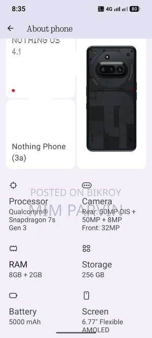 Nothing Phone 3a 256 GB Black