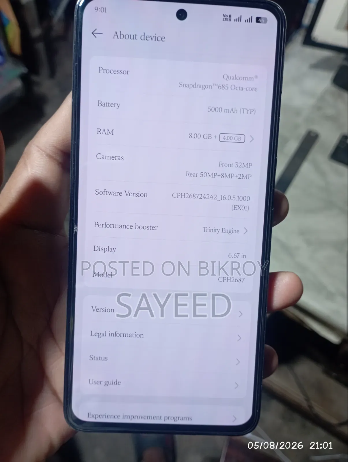 Oppo Reno 12 5G 256 GB Black