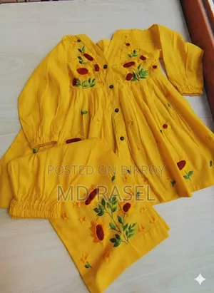 Hand Embroidered Baby Dress (0–12 Years)