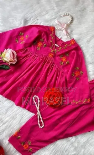 Hand Embroidered Baby Dress (0–12 Years)