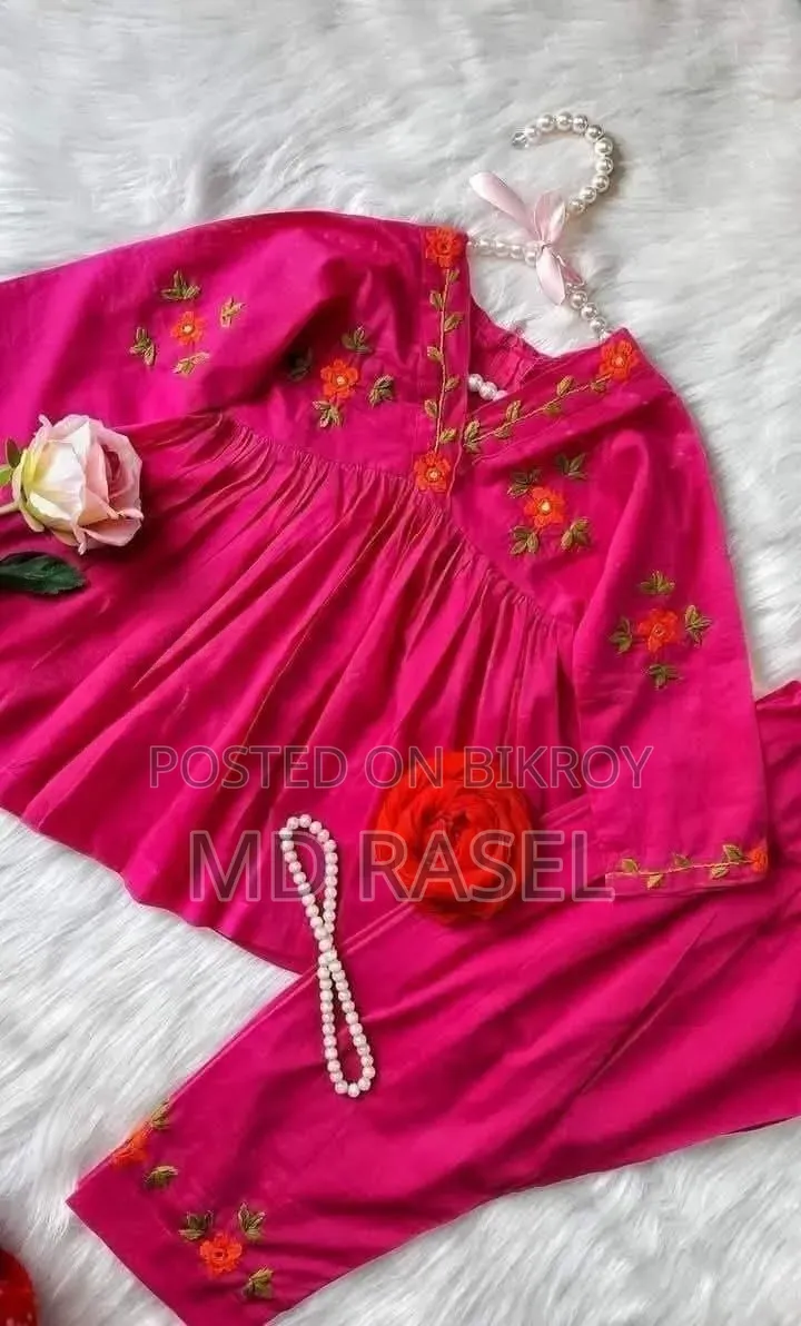 Hand Embroidered Baby Dress (0–12 Years)