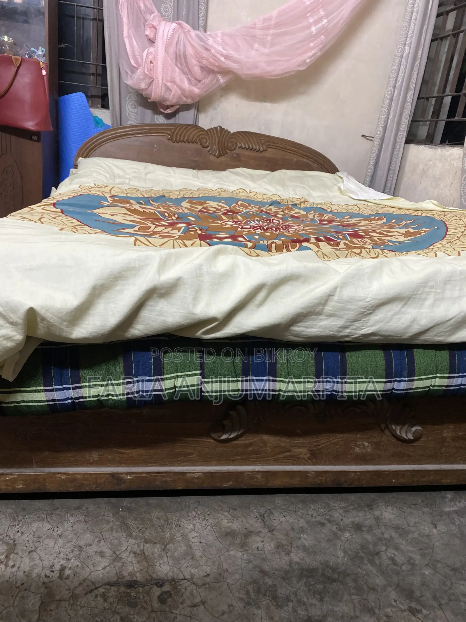 Semi Double Bed Teak Wood (5ft by 7ft)