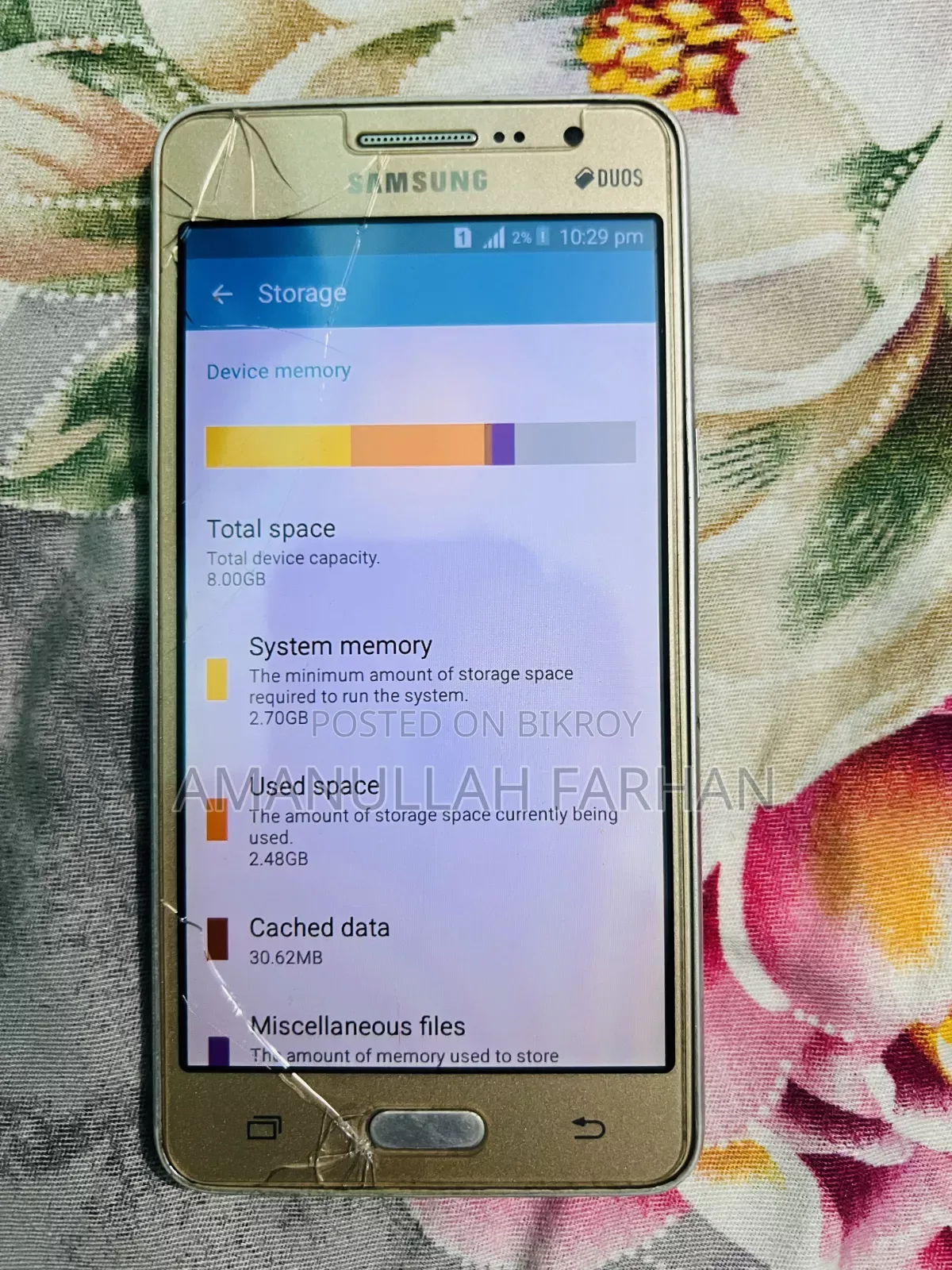 Samsung Galaxy Grand Prime 8 GB Gold