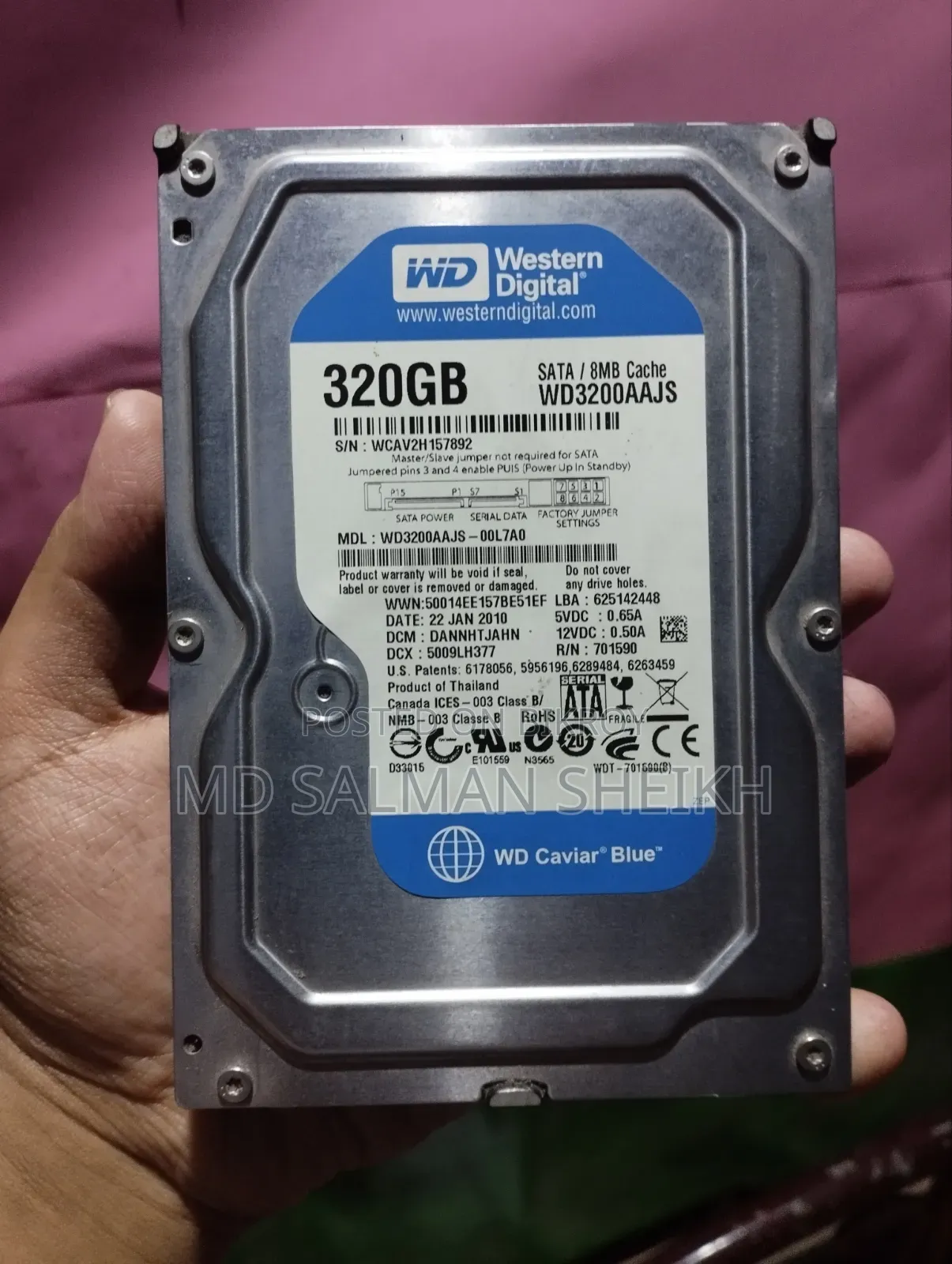 WD 320gb Hard Disk