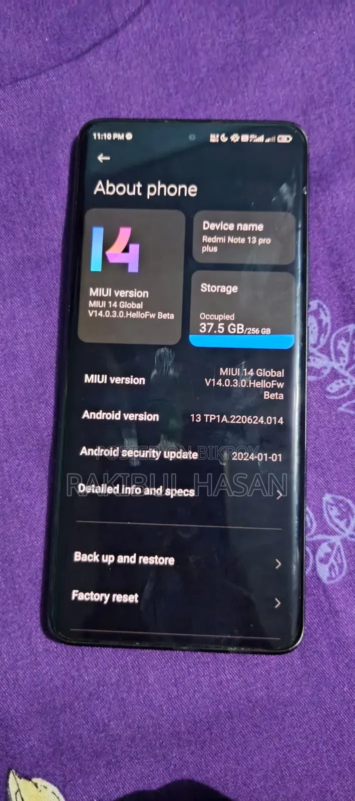 Xiaomi Redmi Note 13 Pro+ 256 GB Black