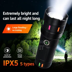Super Bright 600W LED+COB High Power Rechargeable Flashlight