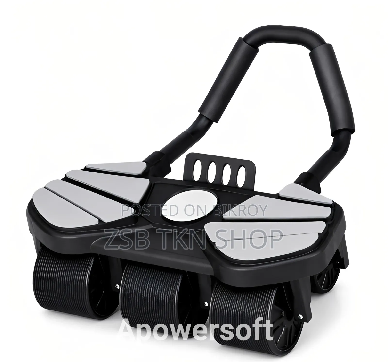 6 Wheel Automatic Rebound Ab Roller With Elbow Support – Home Gym