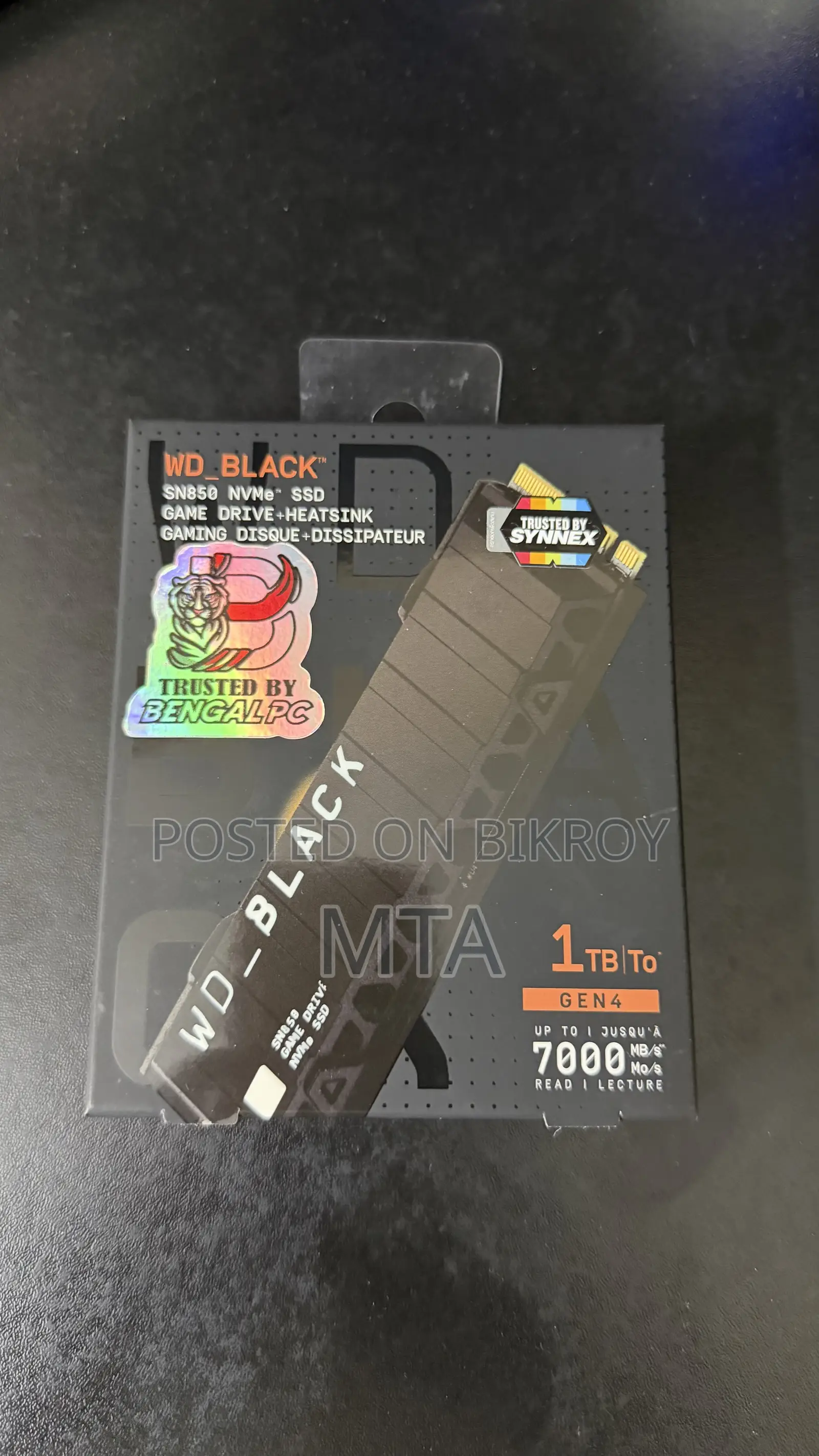 WD Black SN850 NVMe 1TB SSD Gen4 PCIe With Heatsink