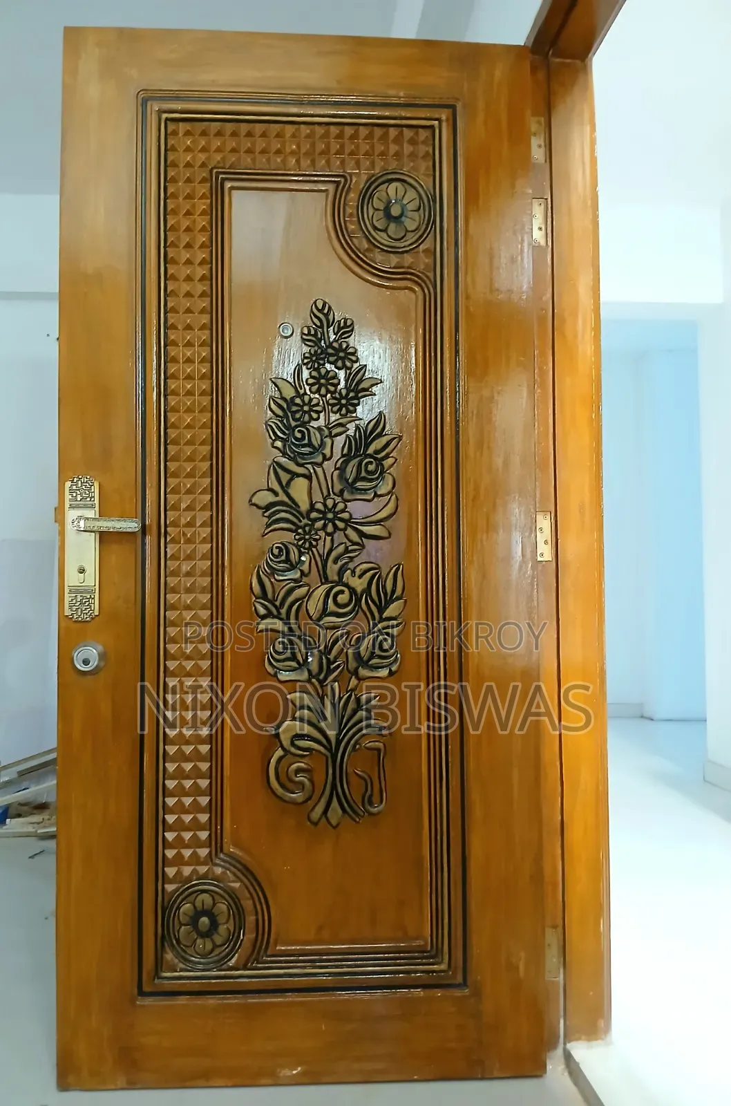 Main Door, Chittagong Teak with Door Frame (Combo Pack) Wood Main Door.