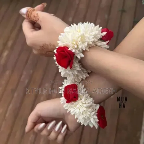 Artificial Flower Gajra Bracelet | Bridal Floral Hand Bracelet