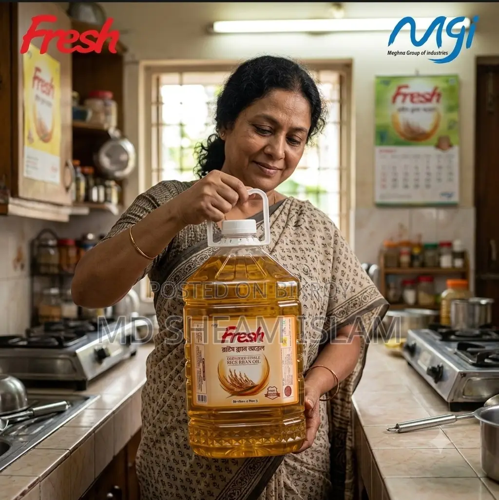 Fresh Rice Bran Oil - 5 LTR