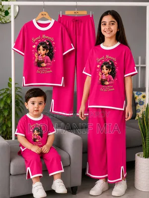 ✨ স্টাইলিশ Girls Half Sleeve T-Shirt & Pant Set 👧💖
