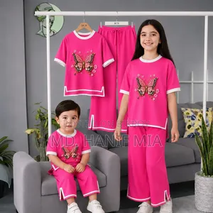 ✨ Stylish Girls Half Sleeve T-Shirt & Pant Set 👧💖