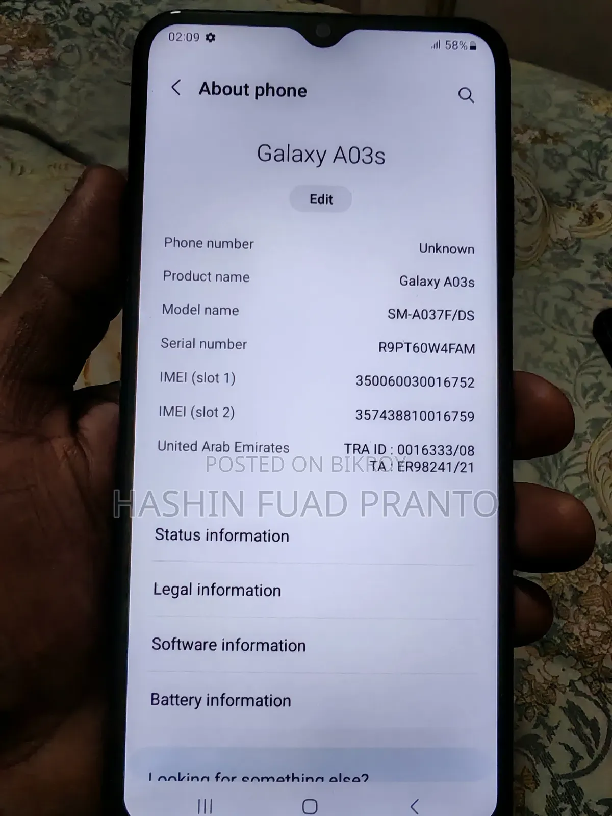 Samsung Galaxy A03s 32 GB Blue