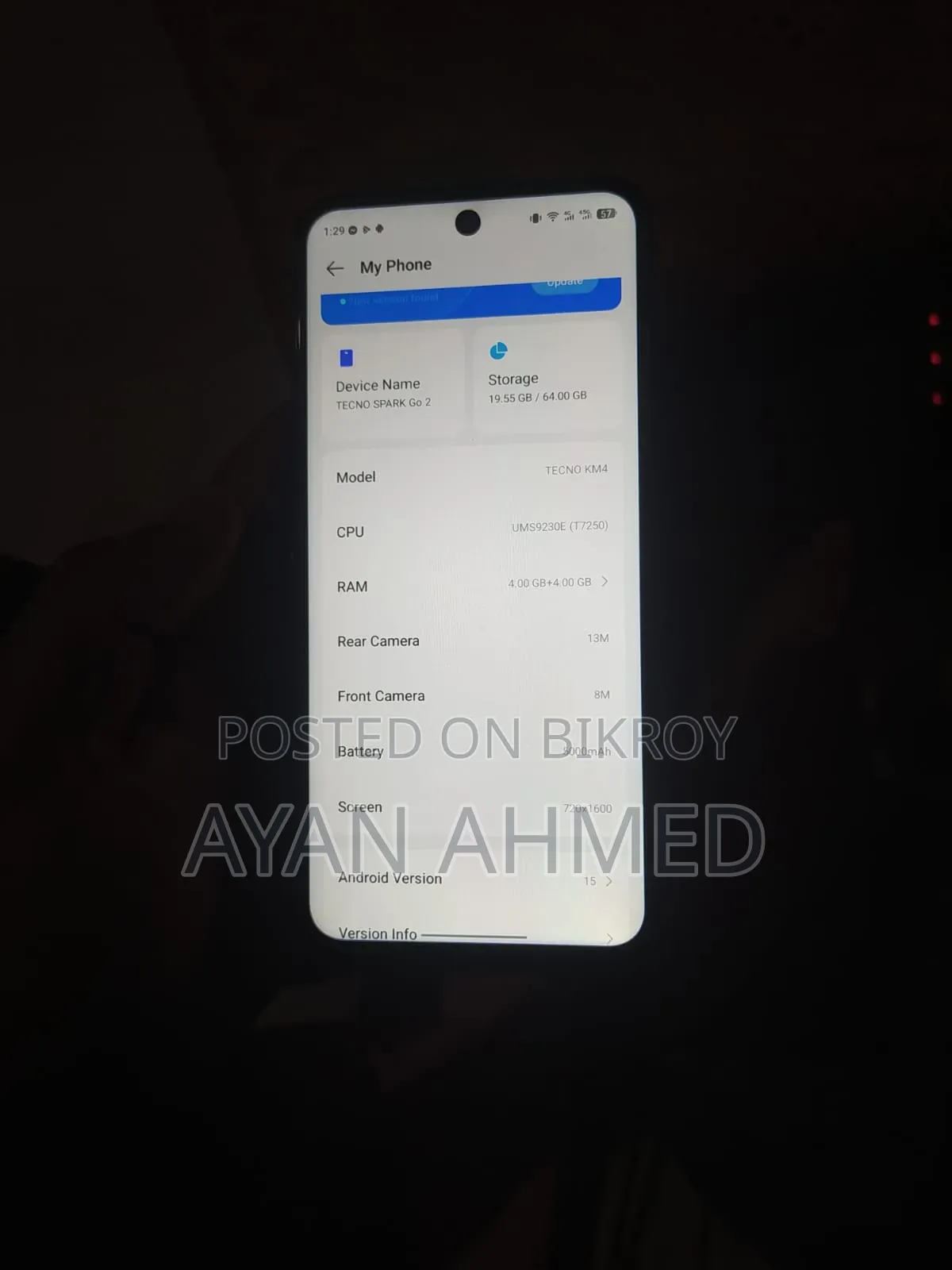 Tecno Spark Go 64 GB Gray