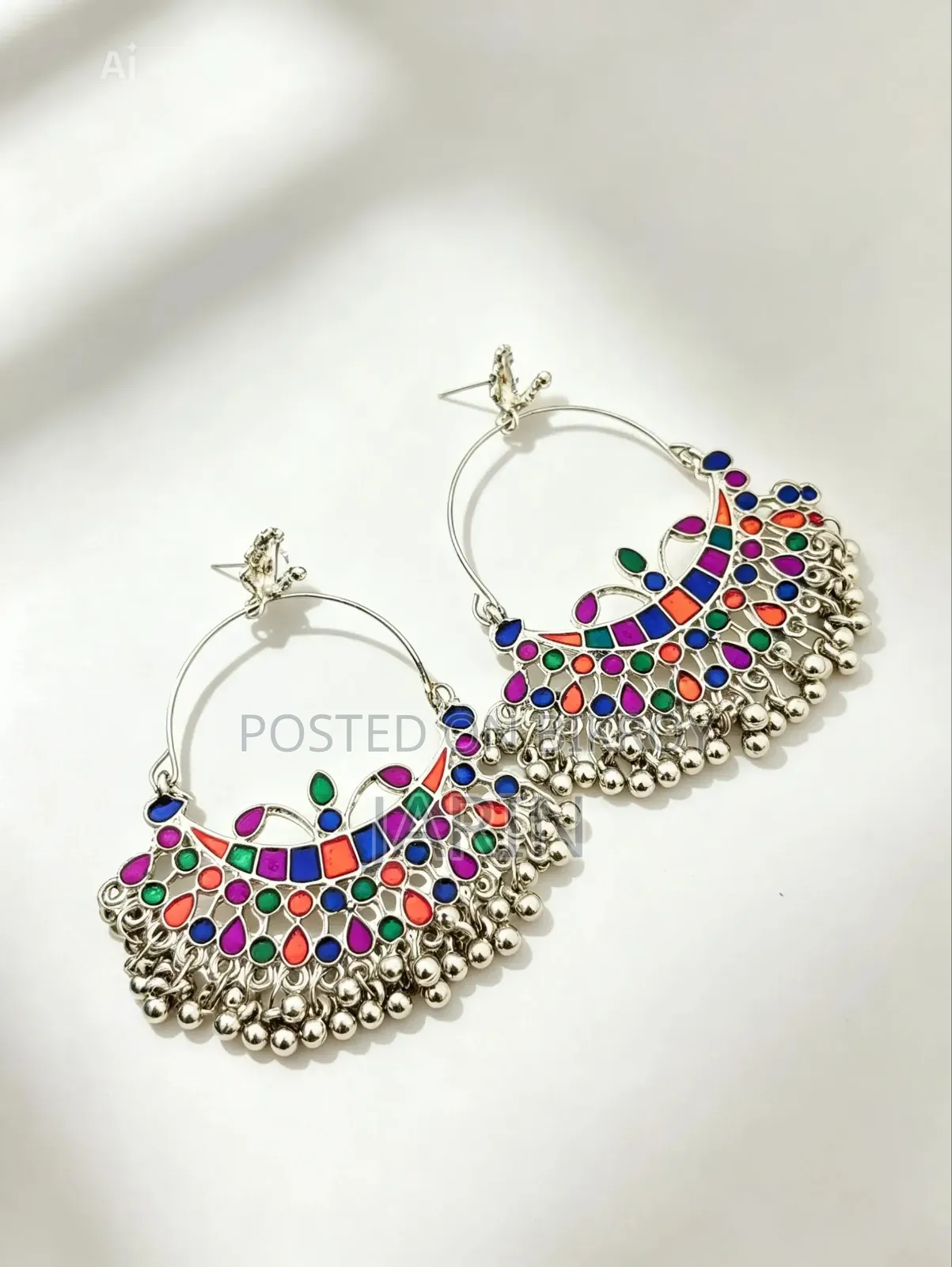 Rainbow Jhumka Earrings