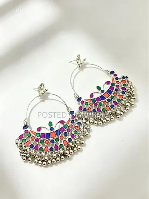 Rainbow Jhumka Earrings