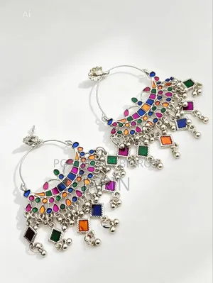Rainbow Jhumka Earrings