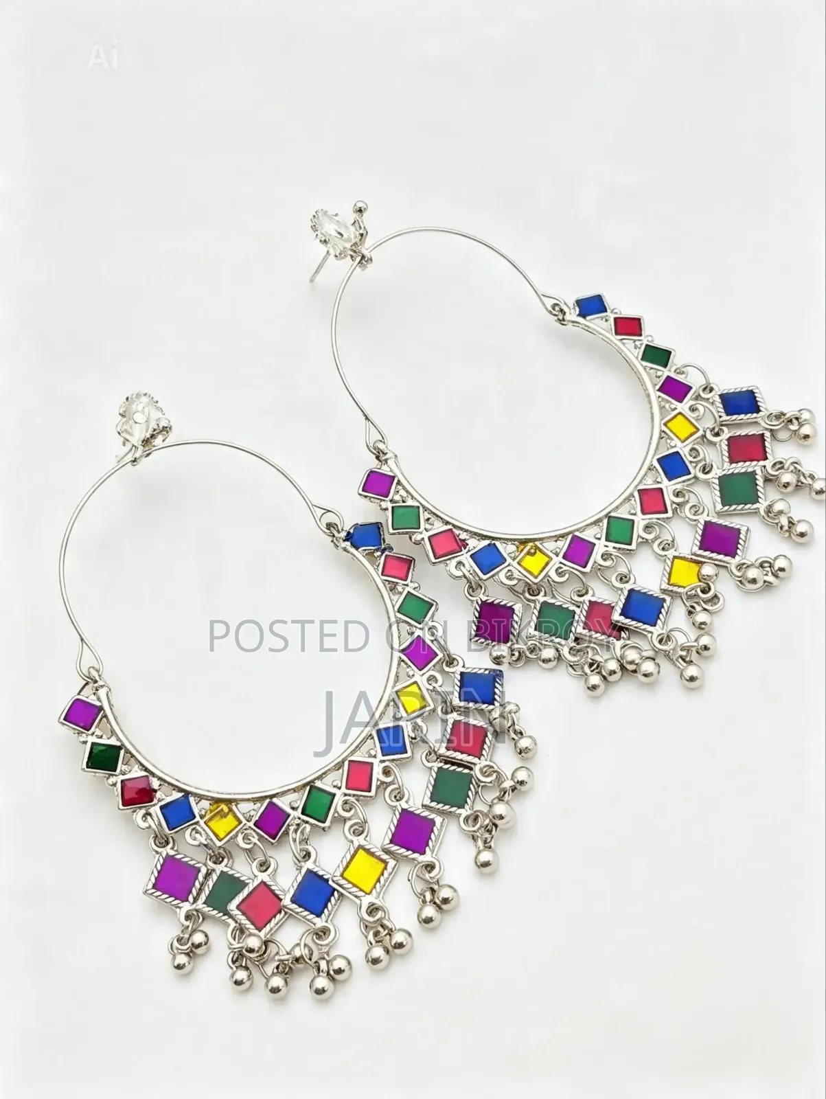Rainbow Jhumka Earrings