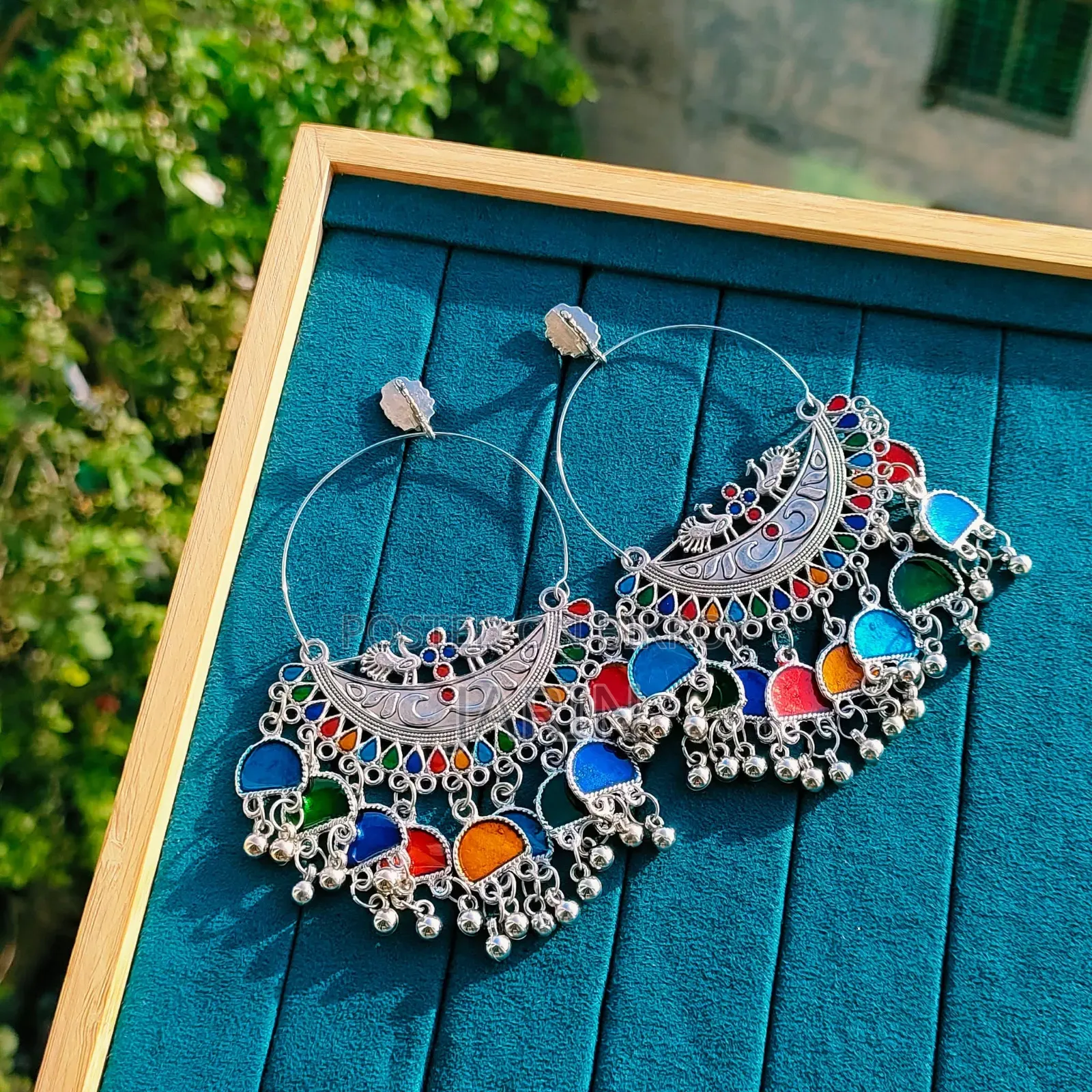 Rainbow Jhumka Earrings