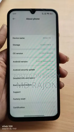 Xiaomi Redmi 15C 4G 256 GB Black