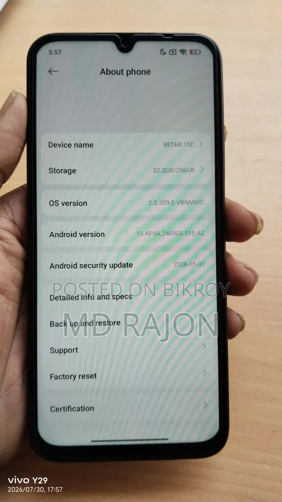 Xiaomi Redmi 15C 4G 256 GB Black