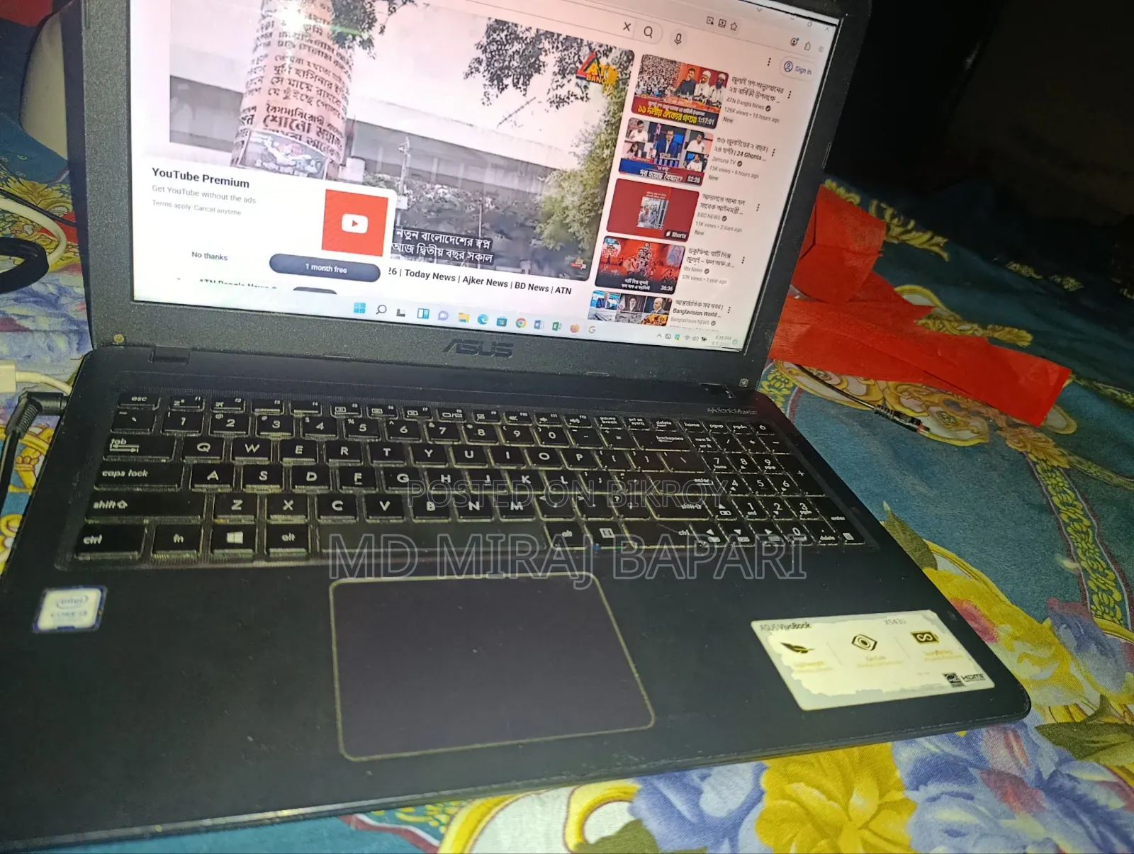 Laptop Asus VivoBook X540SA 4GB Intel Core i3 SSD 128GB
