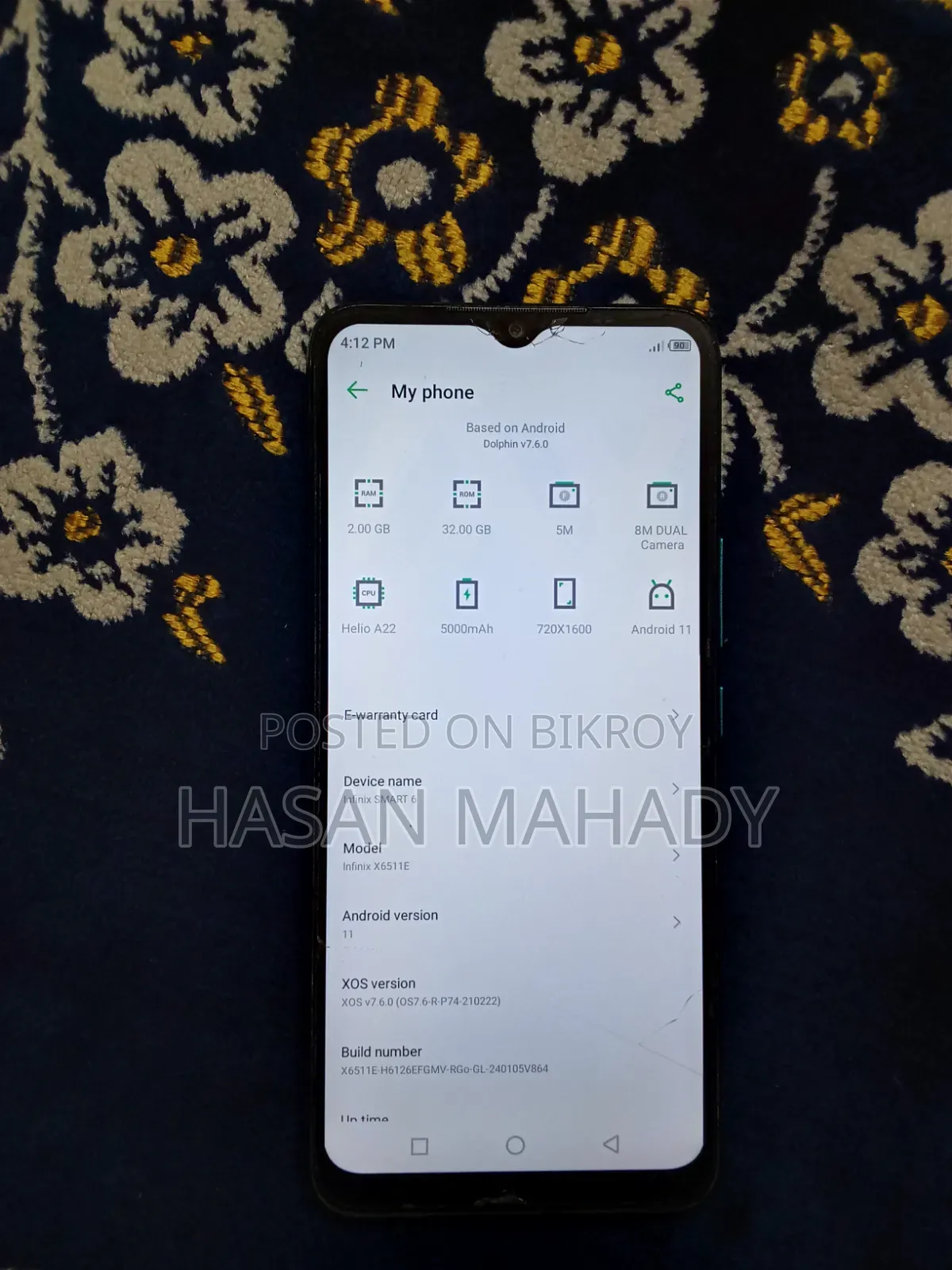 Infinix Smart 6 32 GB Blue