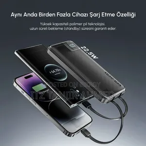 10000mAh Power Bank 22.5W Fast Charging With Cable & LED Display