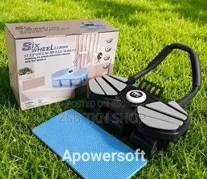 6 Wheel Automatic Rebound Ab Roller With Elbow Support – Home Gym