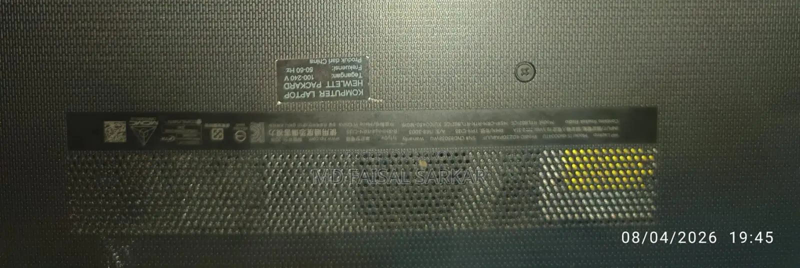 Laptop HP 15 4GB Intel Core i3 HDD 1T