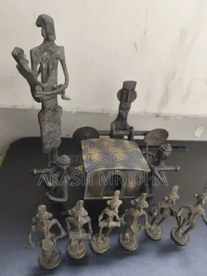 Antique Tribal Dhokra Village Procession Ensemble