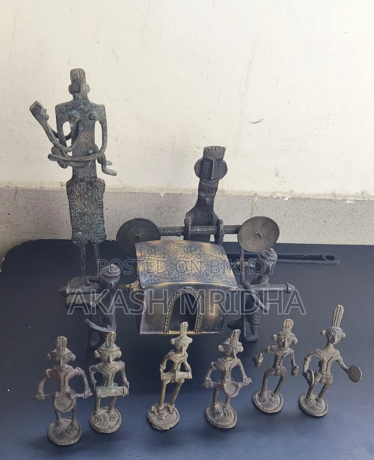 Antique Tribal Dhokra Village Procession Ensemble