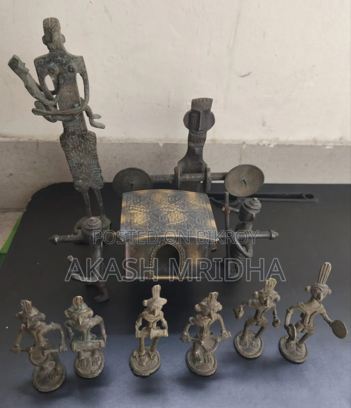 Antique Tribal Dhokra Village Procession Ensemble