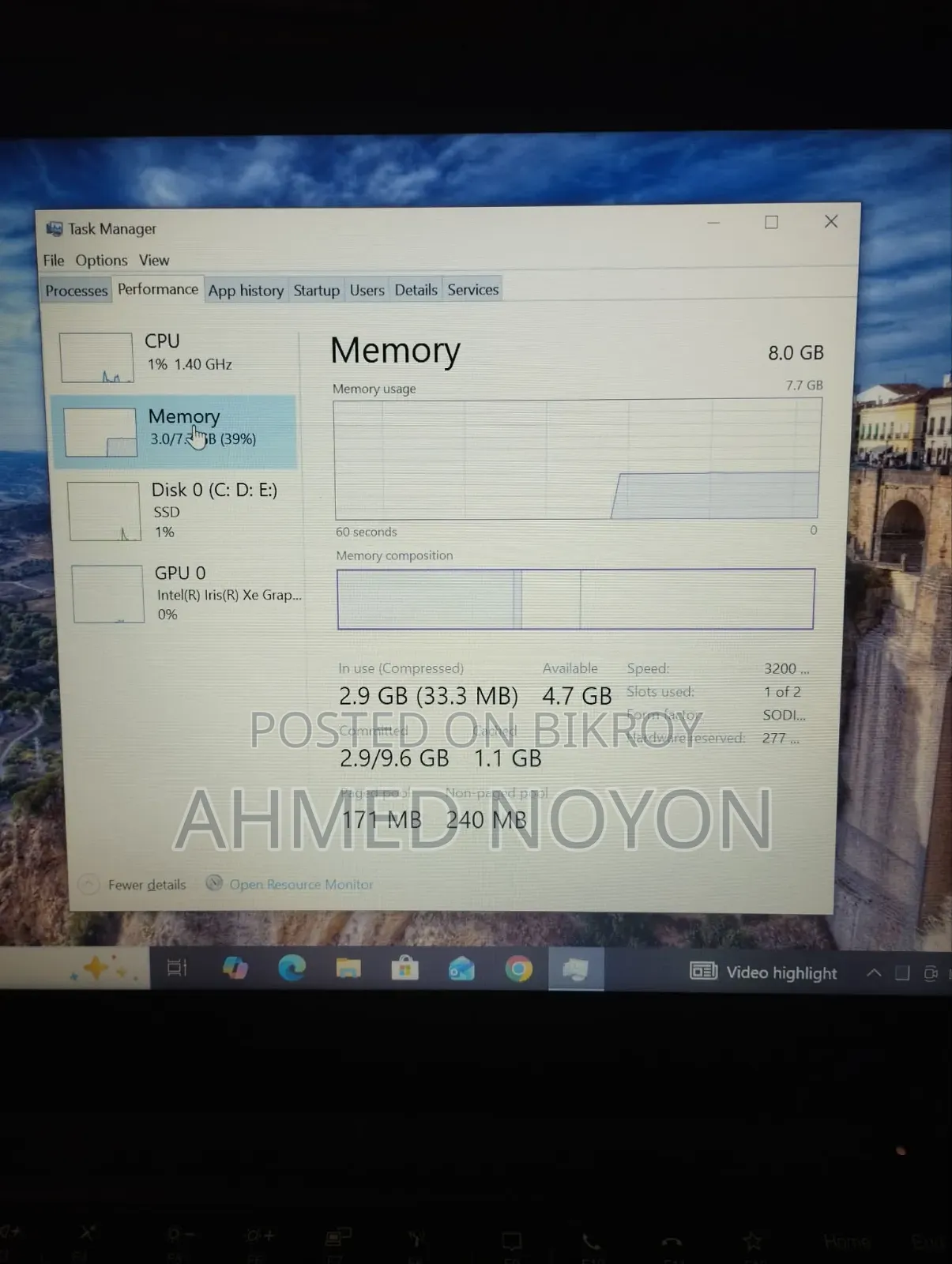 Laptop Lenovo ThinkPad P14s 8GB Intel Core I7 SSD 512GB
