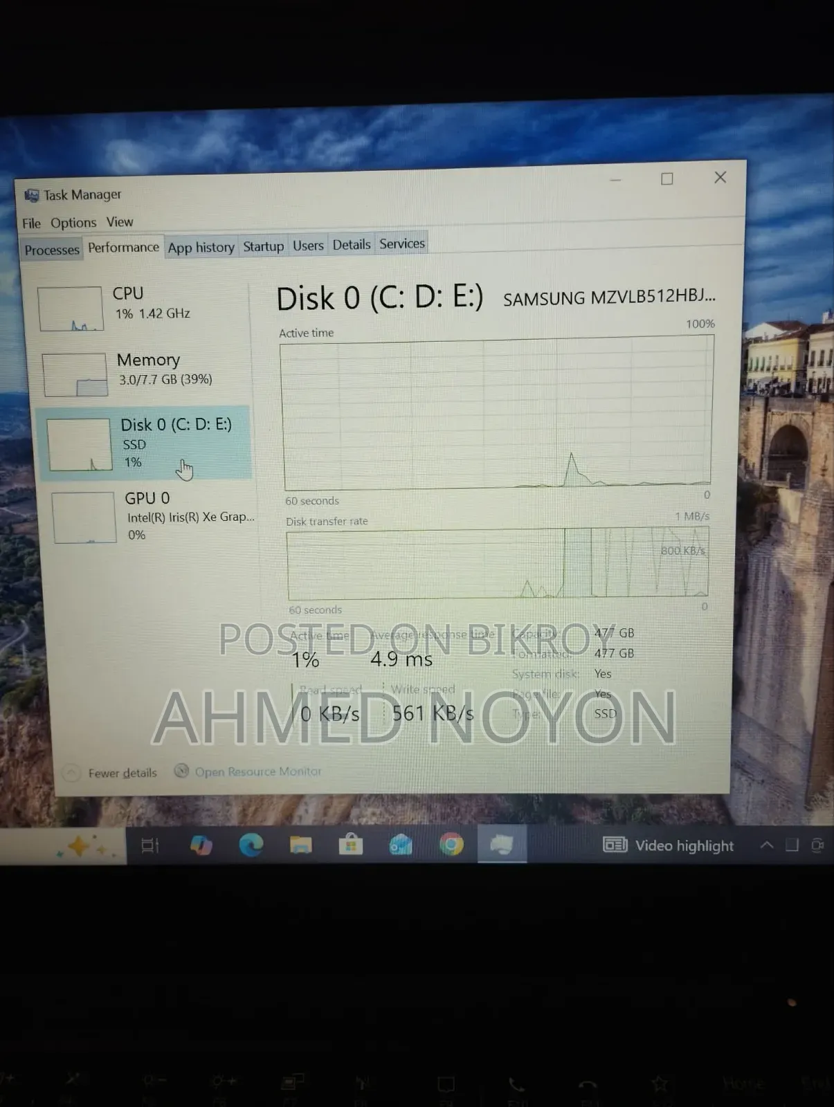 Laptop Lenovo ThinkPad P14s 8GB Intel Core I7 SSD 512GB