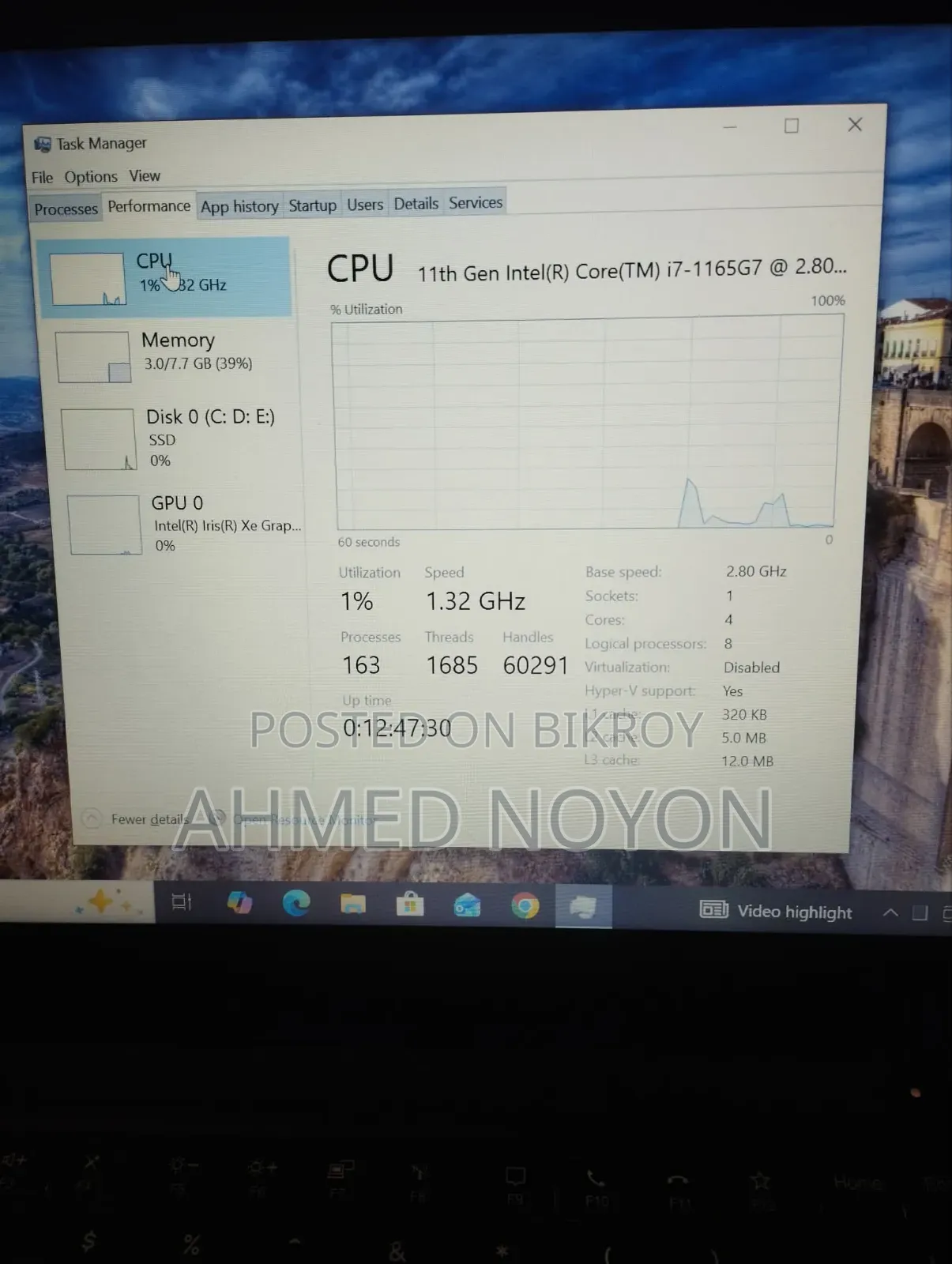 Laptop Lenovo ThinkPad P14s 8GB Intel Core I7 SSD 512GB